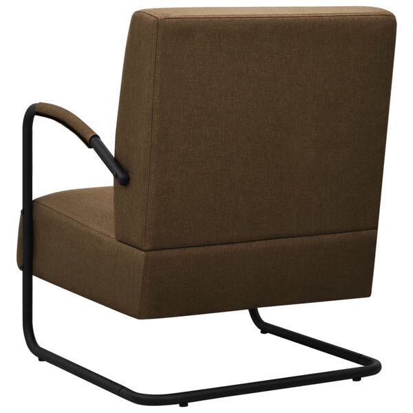 vidaXL Fauteuil Marron fonc&eacute; Tissu