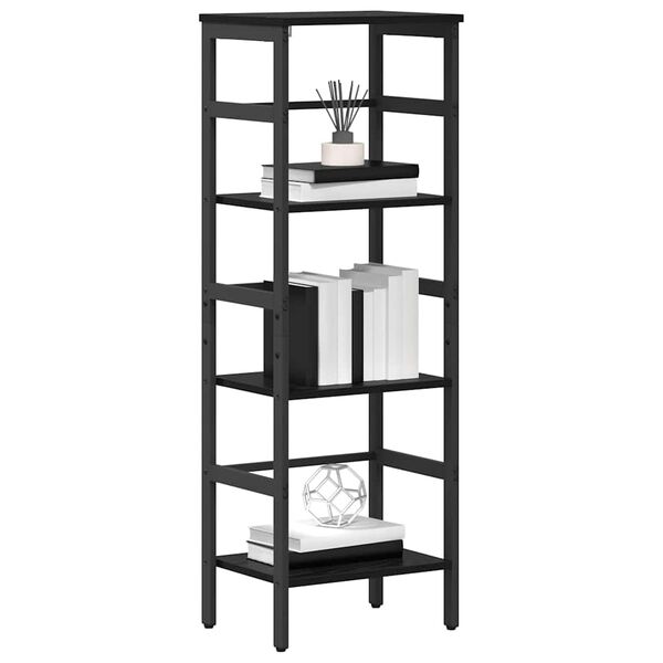 vidaXL &Eacute;tag&egrave;re Ch&ecirc;ne noir 40 x 29,5 x 115 cm Bois d'ing&eacute;nierie
