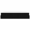 vidaXL Cadre de lit avec matelas avec matelas 2 pcs Noir tissu