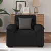 vidaXL Fauteuil noir 60 cm tissu