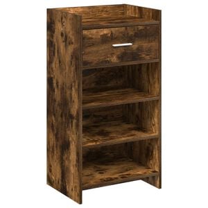 vidaXL Cabinet &agrave; chaussures avec tiroir Ch&ecirc;ne fum&eacute; 48 x 36 x 92 cm