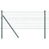 vidaXL Fixation au sol Euro pour cl&ocirc;ture 25 x 0,8 m Vert Maille