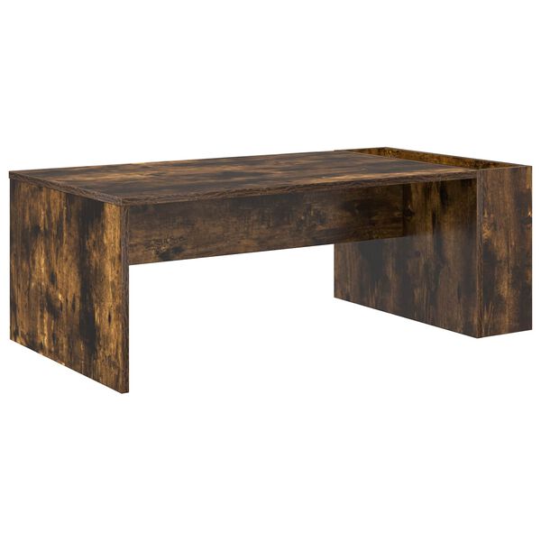 vidaXL Table basse Ch&ecirc;ne fum&eacute; 95 x 50 x 34 cm Bois d'ing&eacute;nierie