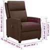 vidaXL Fauteuil inclinable &eacute;lectrique Marron Similicuir