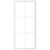 vidaXL Porte int&eacute;rieure 93x201,5 cm Blanc Verre ESG et aluminium