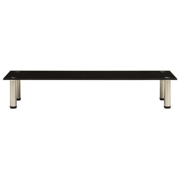 vidaXL Meuble TV Noir 100x35x17 cm Verre tremp&eacute;