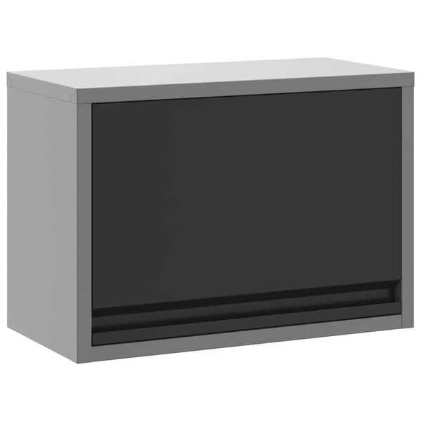 vidaXL Cabinet &agrave; Outils avec stockage Noir et gris 50 x 25 x 35 cm