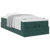 vidaXL Cadre de lit ottoman avec matelas vert foncé 80x200 cm velours