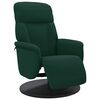 vidaXL Fauteuil inclinable avec repose-pied vert fonc&eacute; velours