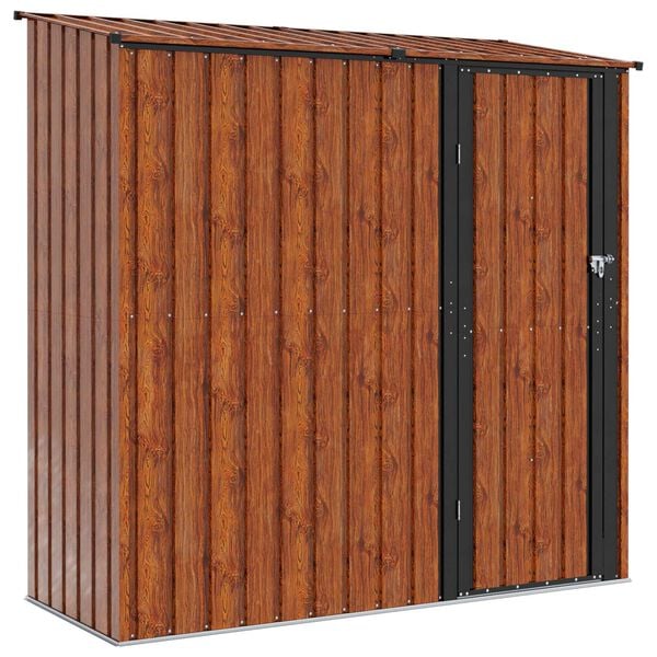 vidaXL Cabanons de jardin Marron 203 x 85,5 x 200 cm M&eacute;tал