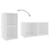 vidaXL Ensemble de meubles TV 3 pcs Blanc brillant Bois d'ing&eacute;nierie