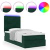 vidaXL Cadre de lit ottoman avec matelas vert foncé 80x200 cm velours