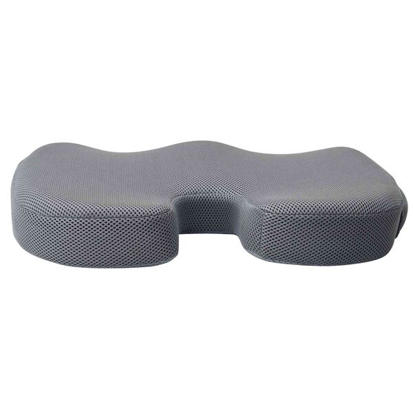 vidaXL Coussin d&rsquo;assise Gris 47 x 37 x 8 cm Mousse &agrave; m&eacute;moire de forme