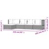 vidaXL Salon de jardin 5 pcs avec coussins Noir Résine tressée