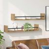 vidaXL &Eacute;tag&egrave;re Murale 2 pcs Ch&ecirc;ne artisanal 80 x 16 x 14 cm