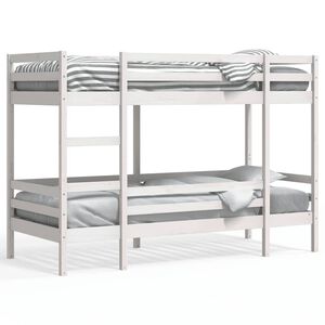 vidaXL Lit superposé sans matelas blanc 80x200 cm bois de pin massif