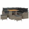 vidaXL Ensemble de canap&eacute; de jardin avec coussin 8 pcs Gris