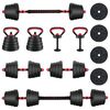 vidaXL Set d'halt&egrave;res 4-en-1 40 kg Noir et Rouge