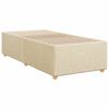 vidaXL Sommier &agrave; lattes de lit avec matelas Cr&egrave;me 80x200 cm Tissu
