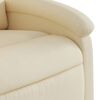 vidaXL Fauteuil de massage inclinable Cr&egrave;me Tissu