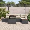 vidaXL Ensemble de salle &agrave; manger pour jardin 6 pcs Noir et Beige