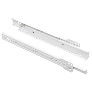vidaXL Glissi&egrave;re de tiroir 2 pcs Blanc 250 mm Acier