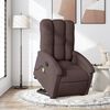 vidaXL Fauteuil inclinable de massage Marron foncé Tissu