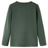 T-shirt enfant manches longues vert fonc&eacute; 92