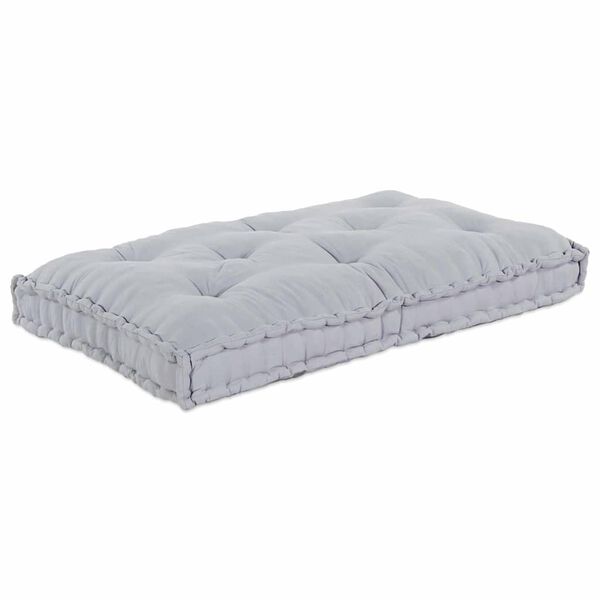 vidaXL Coussin de canap&eacute; sur palette Gris 120 x 80 x 12 cm Tissu