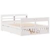 vidaXL Cadre de lit sans matelas blanc 140x190 cm bois de pin massif