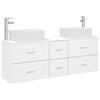 vidaXL Ensemble d'armoire de salle de bain 3 pc Blanc