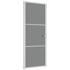 vidaXL Porte int&eacute;rieure 83x201,5 cm Blanc Verre ESG et aluminium