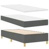vidaXL Lit &agrave; ressorts avec matelas Gris fonc&eacute; 80 x 200 cm tissu