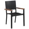 vidaXL Ensemble de salle à manger pour jardin 3 pcs Noir