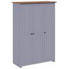 vidaXL Garde-robe 3 portes Gris 118x50x171,5 cm Pin Assortiment Panama