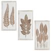 vidaXL D&eacute;cor artistique 3 pcs Marron et blanc 40 x 40 x 1,5 cm