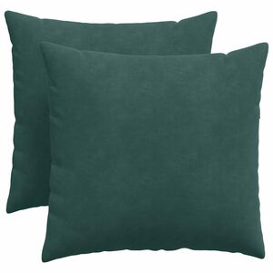 vidaXL Coussins de canap&eacute; 2 pcs Vert fonc&eacute; 50 x 50 cm