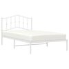 vidaXL Cadre de lit métal sans matelas et tête de lit blanc 107x203 cm