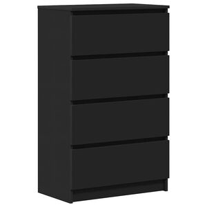 vidaXL Buffet Noir 60x35x98,5 cm Bois d'ing&eacute;nierie