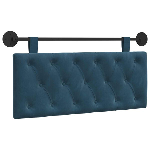 vidaXL T&ecirc;te de lit suspendue Bleu 110 x 55 x 7 cm Velours