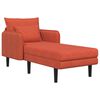 vidaXL Grande m&eacute;ridienne Rouge orange Tissu en velours c&ocirc;tel&eacute;