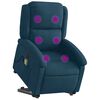 vidaXL Fauteuil inclinable de massage &eacute;lectrique bleu velours