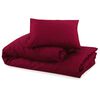 vidaXL Ensemble de housse de couette Bordeaux 220x240 cm Coton