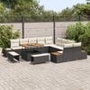 vidaXL Ensemble de canap&eacute; de jardin 13 pcs Noir Poly rotin