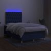 vidaXL Sommier &agrave; lattes de lit et matelas et LED Noir 120x200 cm Tissu