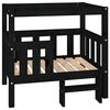 vidaXL Lit pour chien Noir 75,5x63,5x70 cm Bois de pin solide