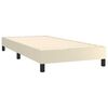 vidaXL Sommier &agrave; lattes de lit avec matelas Cr&egrave;me 80x200 cm Similicuir