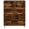 vidaXL Buffet haut Chêne fumé 69,5x34x180 cm Bois d'ingénierie