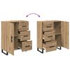 vidaXL Haut Armoire 2 pcs Ch&ecirc;ne artisanal Bois d'ing&eacute;nierie