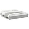 vidaXL Cadre de lit avec tiroirs sans matelas sonoma gris 200x200 cm